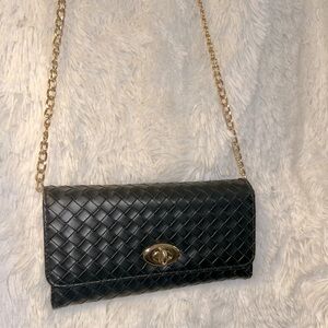 Black crossbody wallet purse